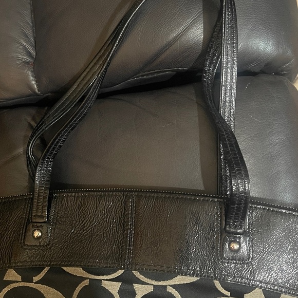 Coach Signature Black and Cream Tote - Picture 11 of 11